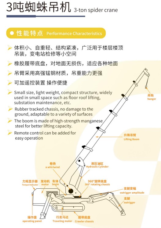 3-ton spider crane